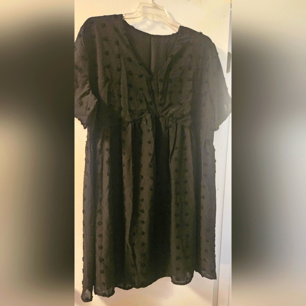 Black V-Neck Dress
